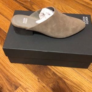 Eileen Fisher Open Back Suede Shoe